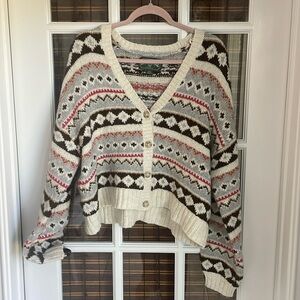 American Eagle Women’s Multi Color Front Button Down Cardigan